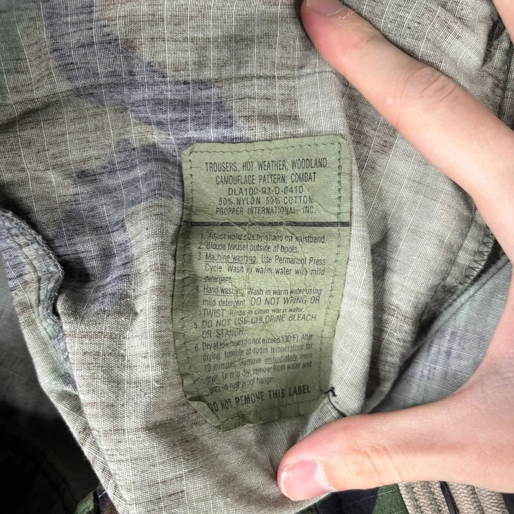 Propper US Military Woodland Camo Cargo Pants Med Short Ripstop Utility Work